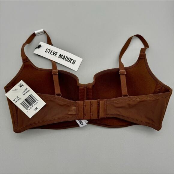 Steve Madden Bra Womens 32C Brown Tiramisu Feminine Flirtatious Modern Basic - Picture 6 of 9